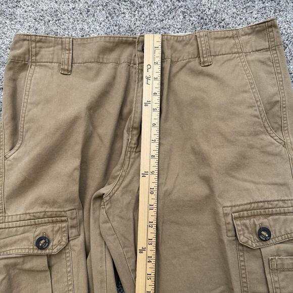 Iron Co Cargo Pants Mens 36x30 Tan Cotton Utility Pockets Straight Leg Outdoor - Picture 3 of 10